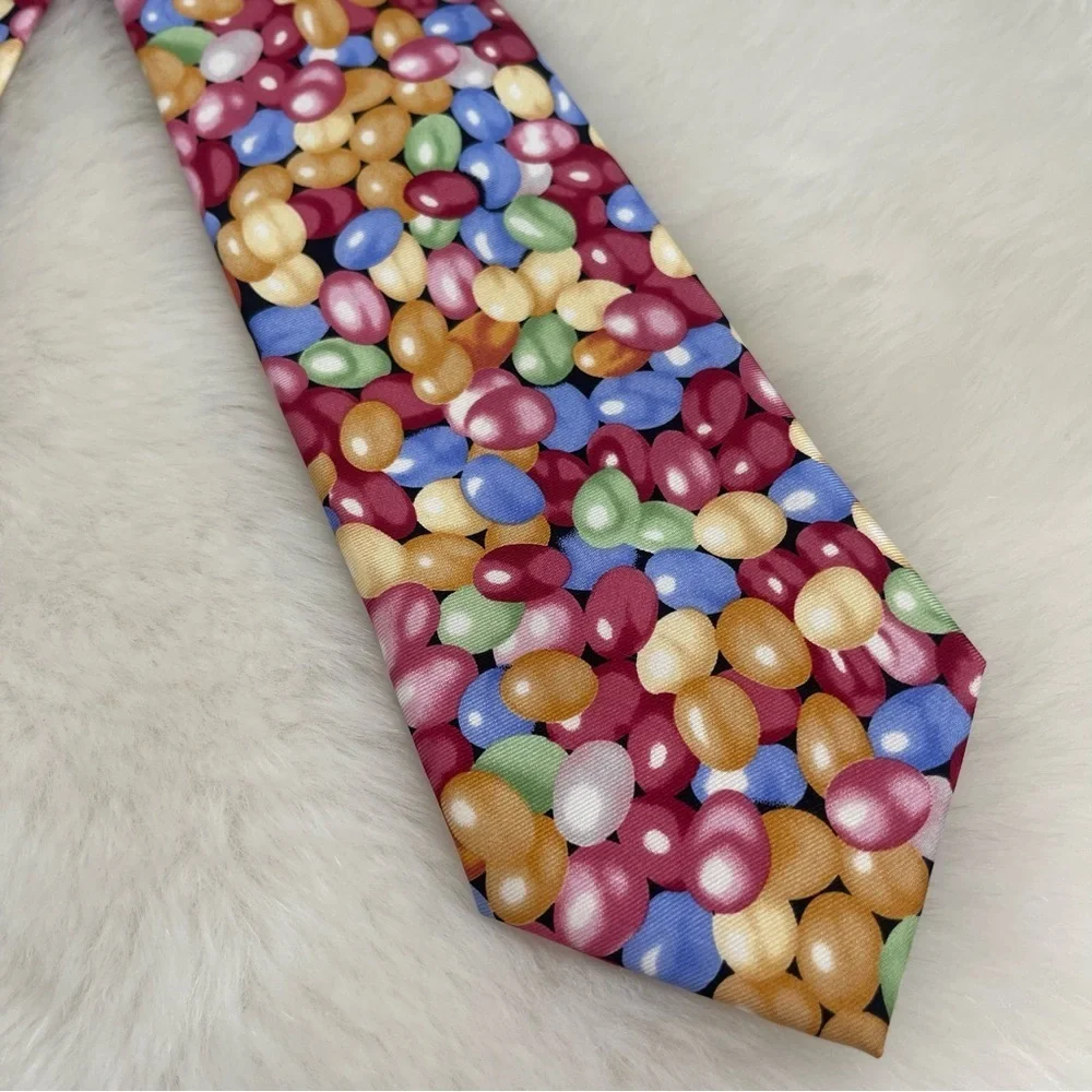 Wild Ties - Jelly Bean Mens Novelty Neck Tie Easter Christmas Candy Fun Tie 🍭